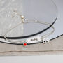 Sterling Silver Cancer And Engraved Name Bracelet, thumbnail 6 of 9