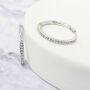 20mm Small Round Silver Hoop Earrings With Crystals, thumbnail 5 of 6