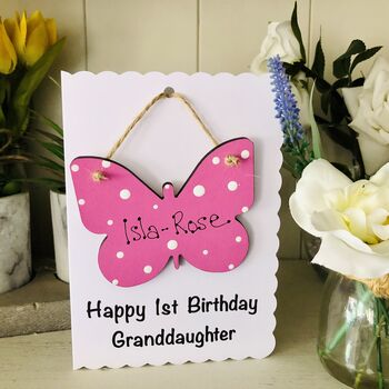Personalised Granddaughter Sister Niece Butterfly Card, 8 of 12