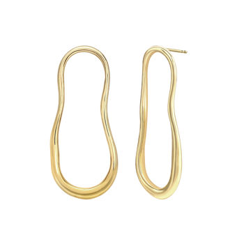 Gold Vermeil Lava Earrings, 3 of 5