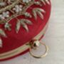 Red Circular Handcrafted Clutch Bag, thumbnail 6 of 9