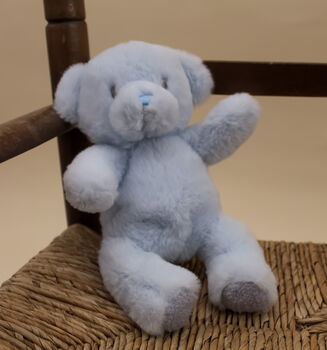 Personalised Huggy Soft Baby Blue Bear, 6 of 7