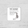Personalised My Heart Belongs To A Greyhound Coasters, thumbnail 4 of 5