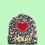 Kids Personalised Beanie Pink Leopard, thumbnail 6 of 11