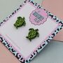 Green Turtle Glitter Studs, thumbnail 4 of 4