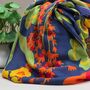 Bold Nordic Flower Meadow Print Scarf, thumbnail 4 of 4