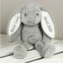 New Baby Gifts Personalised Bunny Soft Toy, thumbnail 5 of 9