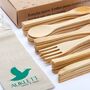 Bamboo Cutlery Set, 24 Pcs, thumbnail 4 of 9