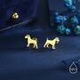Schnauzer Dog Stud Earrings In Sterling Silver, thumbnail 6 of 12