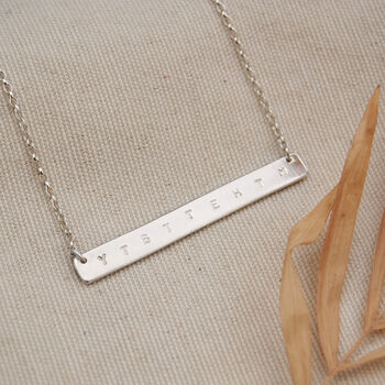 Personalised Silver Bar Necklace, 5 of 9