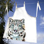 Inky Snow Leopard Luxury Canvas Apron, thumbnail 1 of 4