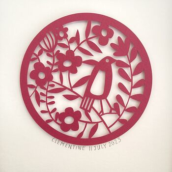 Personalised New Baby Paper Cut, 3 of 4
