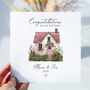 Personalised New Home Card Pink House Design, thumbnail 2 of 2