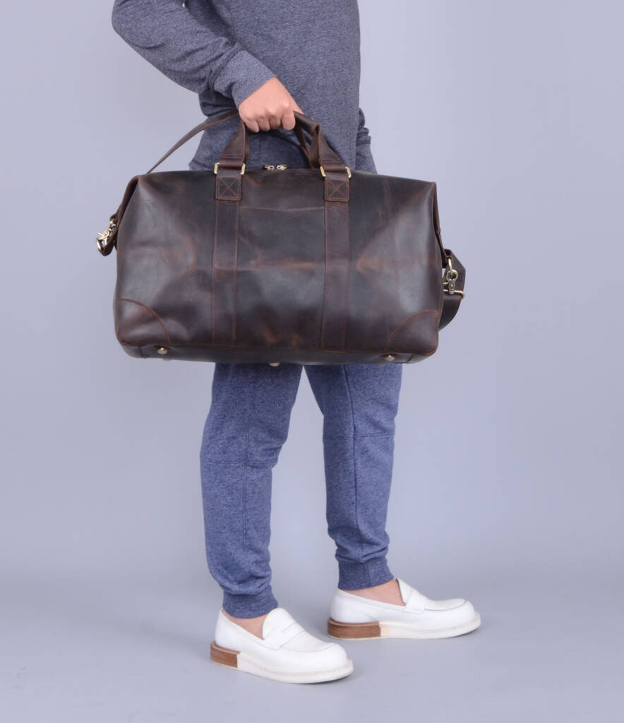 leather look holdall