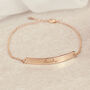 Personalised Rose Gold Tone Bar Bracelet With Gift Box, thumbnail 3 of 3