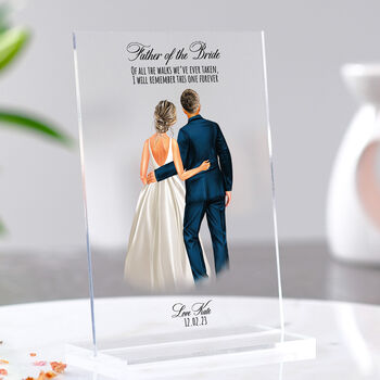 Father Of The Bride Wedding Acrylic Plaque, 2 of 9