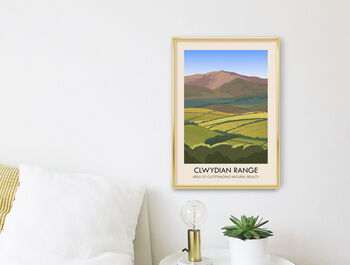 Clwydian Range Aonb Travel Poster Art Print, 2 of 8