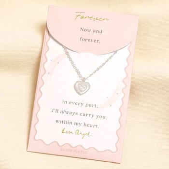 Heart Carded Necklace In Gold Or Silver, 2 of 4