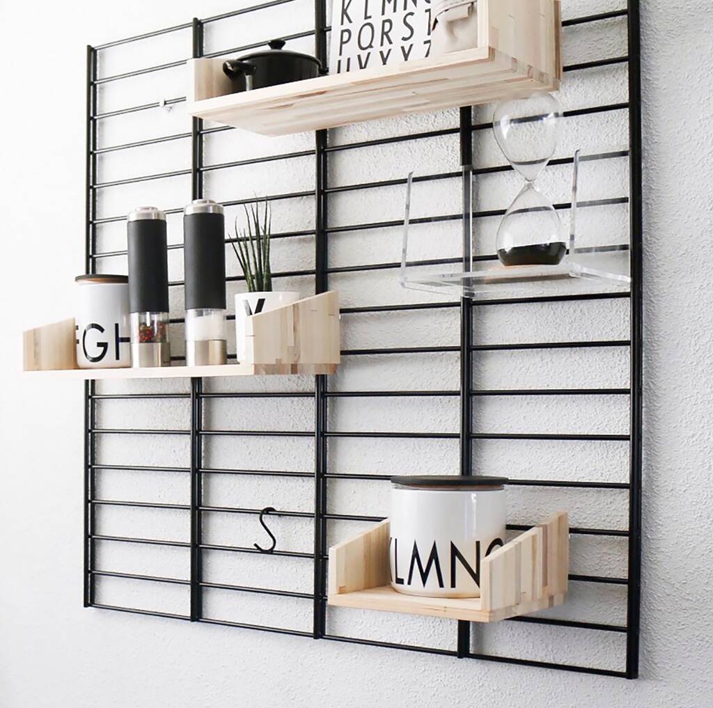 Reclaimed Metal Wall Shelving Unit By The Den & Now