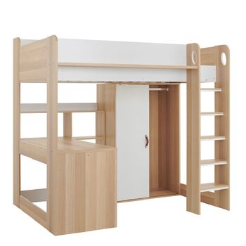 Ava High Sleeper Bed With Desk And Wardrobe, 4 of 6