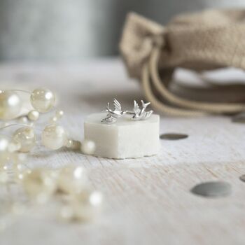 Sterling Silver Bird Earrings, Spread Your Wings, 2 of 4