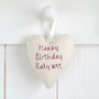 Personalised Mini Hanging Heart Birthday Gift For Her, thumbnail 8 of 12