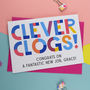 Clever Clogs Personalised Card, thumbnail 4 of 4