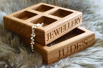 Personalised Wooden Jewellery Keepsake Trays, 2 of 5