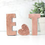 Personalised Large Concrete Copper Front Letter Set, thumbnail 1 of 4