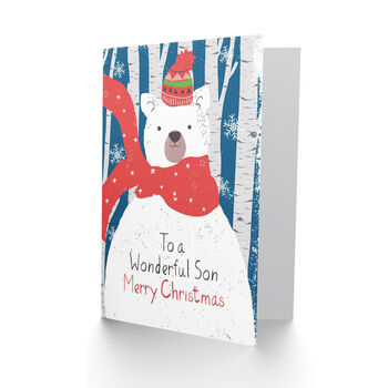 Wonderful Polar Bear Christmas Son Card, 2 of 4