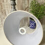52cm Grey Washed Wooden Fluted Bedside Table Lamp With Plain Shade, thumbnail 5 of 7