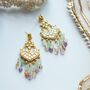 Lily Gold Plated Kundan Earrings, thumbnail 1 of 2