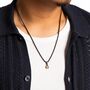 Black Mini Crazy Onyx Gemstone Pendant Necklace For Men, thumbnail 1 of 9