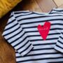 Personalised 'Loved' Long Sleeved Baby T Shirt, thumbnail 3 of 8