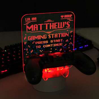 Personalised Gaming Controller Holder LED Light, 4 of 10