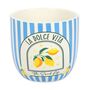 Blue Striped “La Dolce Vita” Plant Pot, thumbnail 2 of 2