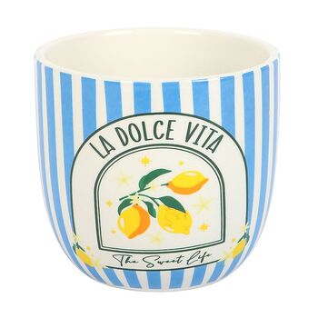 Blue Striped “La Dolce Vita” Plant Pot, 2 of 2