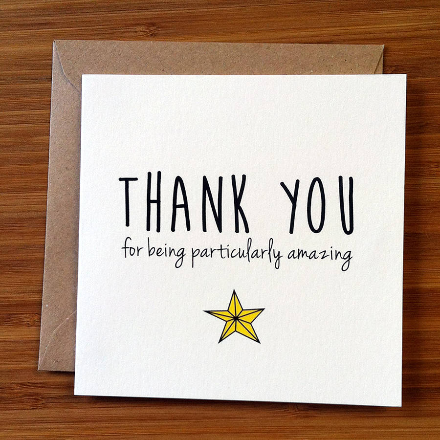  Thank You For Being Particularly Amazing Card By Ivorymint Stationery 