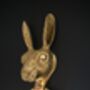 Brass Hare Door Knocker Brass Finish, thumbnail 2 of 5