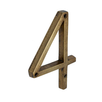 Five Inch Antique Brass House Numbers, 5 of 10