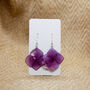 Purple Flower Sterling Silver Or Gold Earrings, thumbnail 2 of 4
