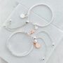 Personalised Box Slider Bracelet Rose Gold Dinky Star, thumbnail 3 of 8