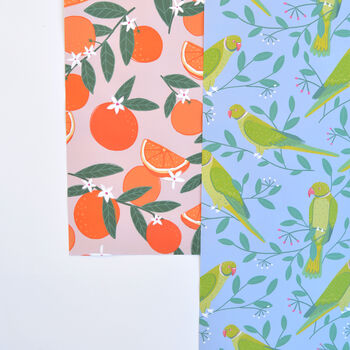 Parakeets In Branches Wrapping Paper, 6 of 7