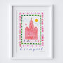 Royal Liver Building Art Print, Liverpool Landmark Scene, thumbnail 6 of 7