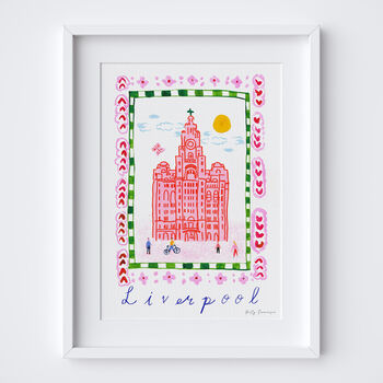 Royal Liver Building Art Print, Liverpool Landmark Scene, 6 of 7