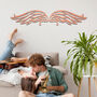 Heavenly Wings Wooden Wall Art Angelic Feathered Decor, thumbnail 4 of 8