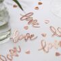 Rose Gold Love Table Wedding Confetti, thumbnail 1 of 2