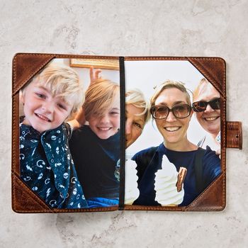 Personalised Leather Travel Photo Frame, 4 of 10