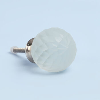 G Decor Spiral Diamond Ball Stylish Matt Glass Knobs, 7 of 12