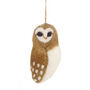 Tyto Alba Barn Owl Fair Trade Handmade Animal Felt, thumbnail 1 of 5